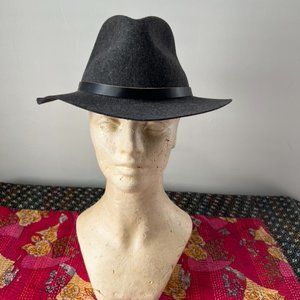 Rag & Bone Floppy Packable Wool Fedora, Grey Melange, Small